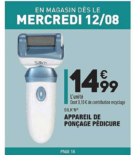 appareil de ponçage pédicure silk'n