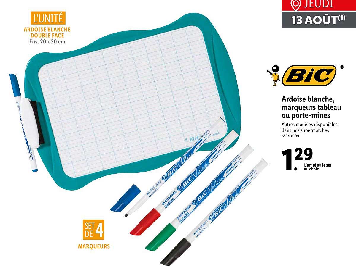ardoise blanche marqueurs tableau ou porte mines bic