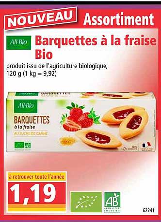 Barquettes à La Fraise Bio