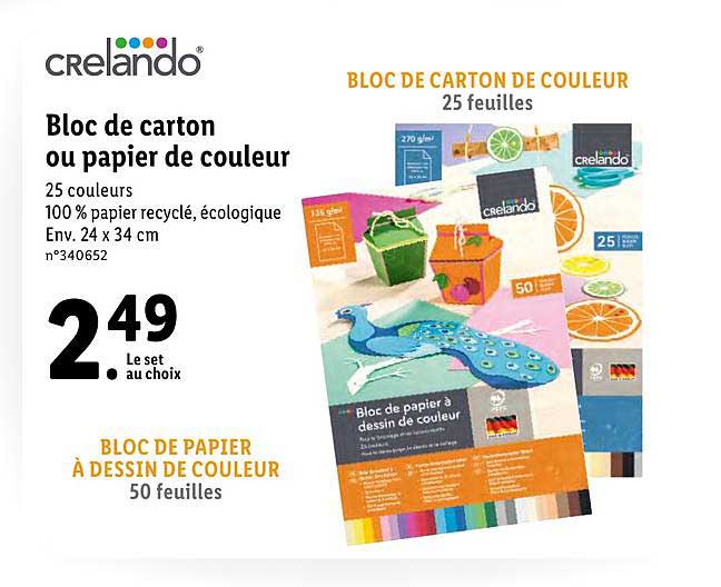 Bloc De Carton Ou Papier De Couleur Crelando