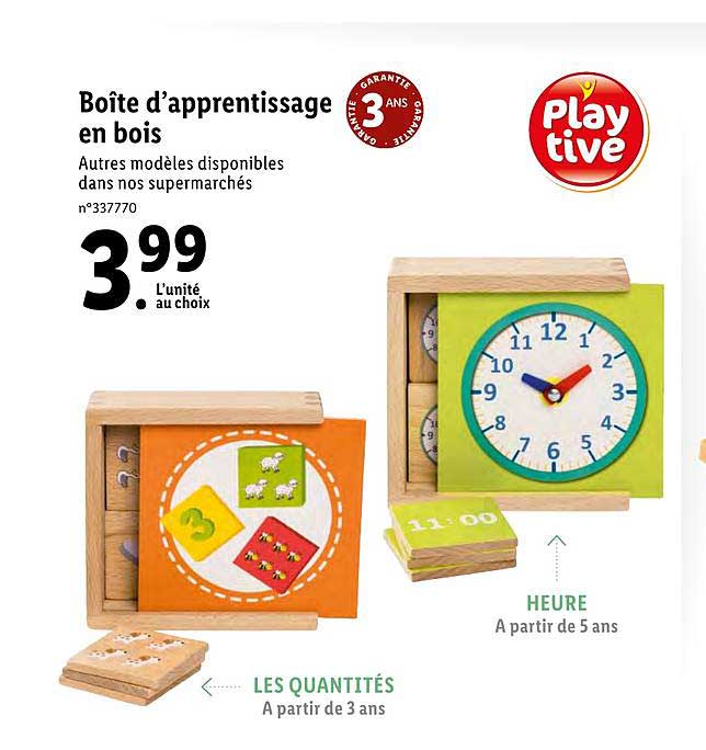 boîte d'apprentissage en bois