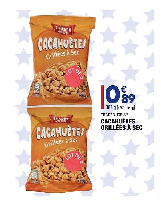 cacahuètes grillées à sec trader joe's
