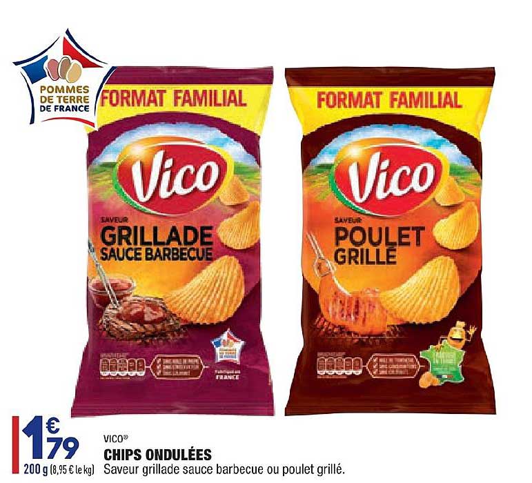 chips ondulées vico