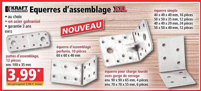 equerres d'assemblage kraft werkzeuge