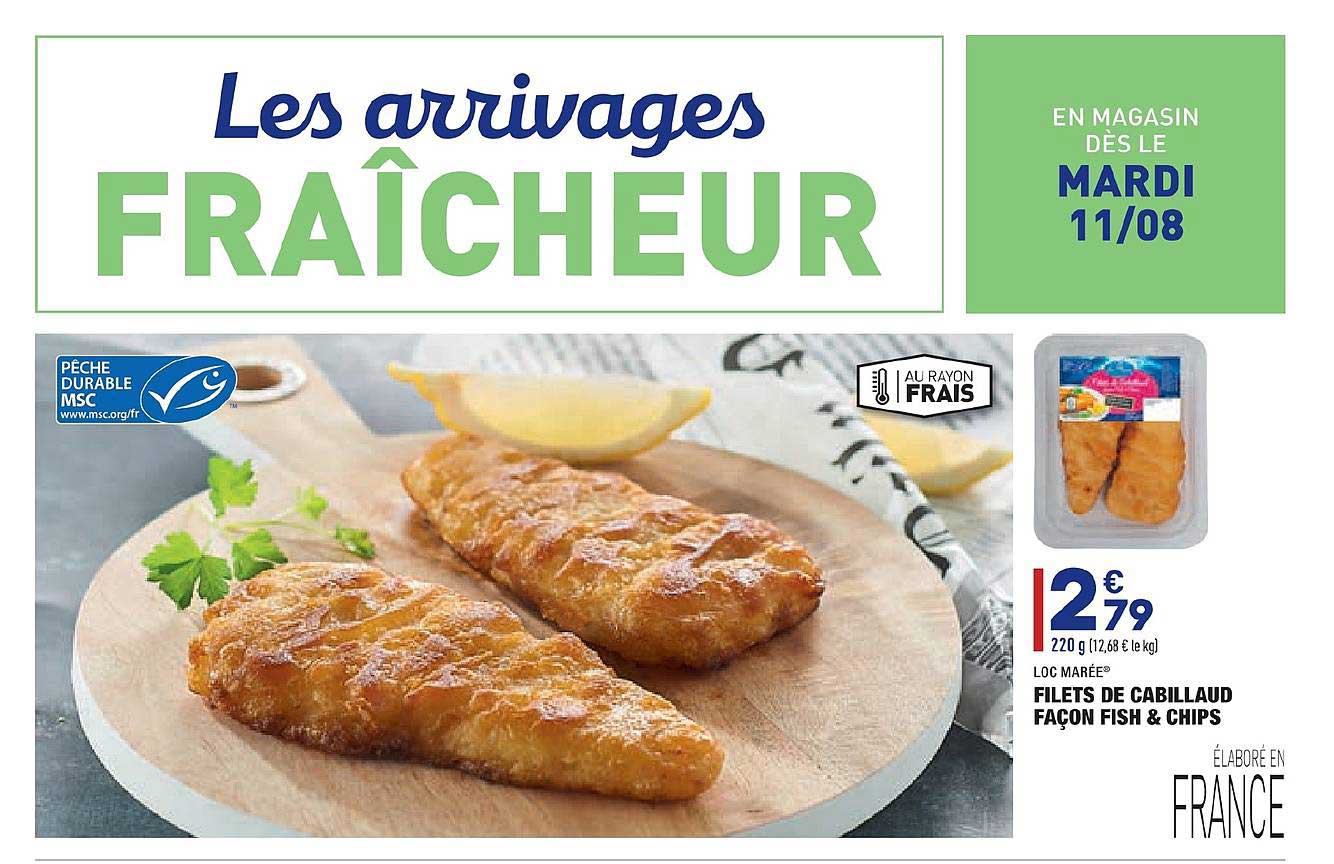 filets de cabillaud façon fish & chips loc marée