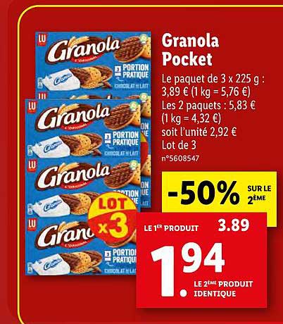 Granola Pocket -50% Sur Le 2ème