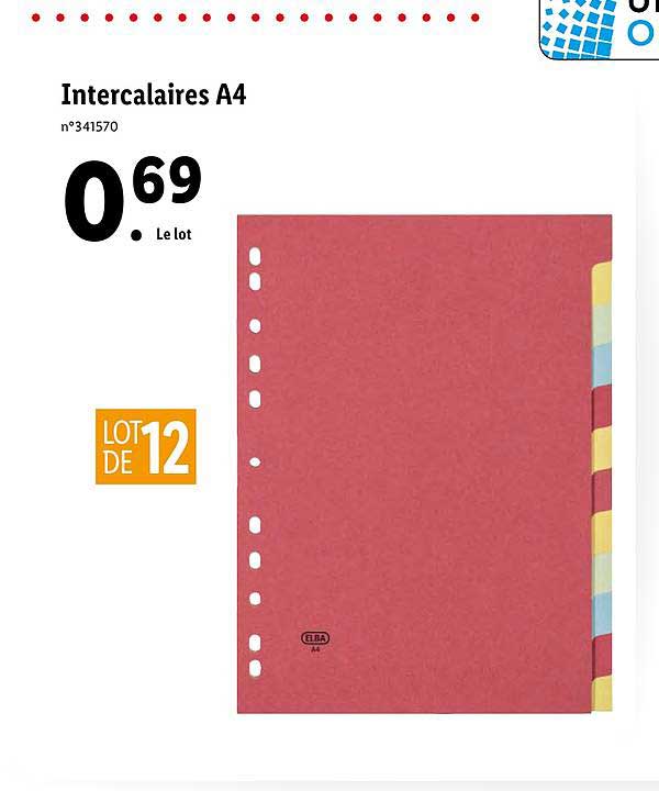 Intercalaires A4