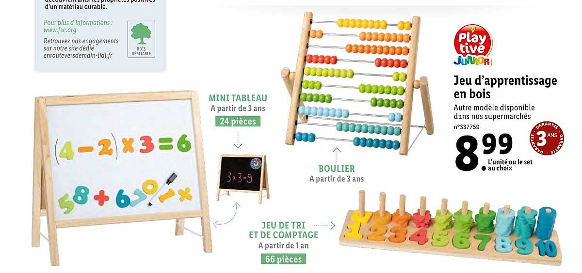 jeu d'apprentissage en bois
