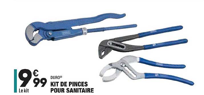 kit de pinces pour sanitaire duro