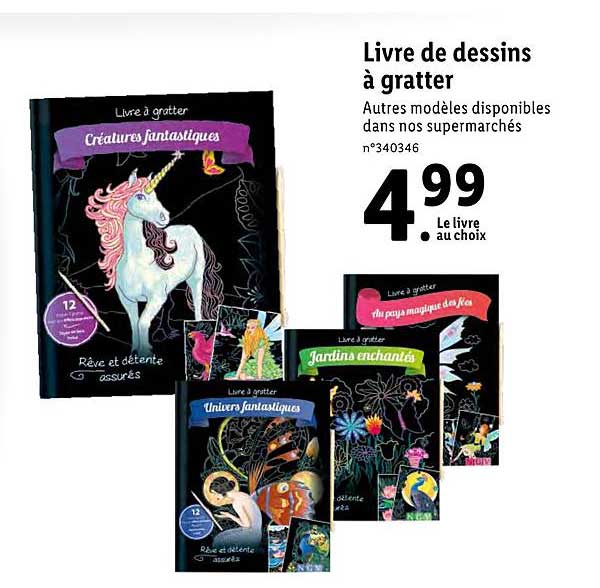 livre de dessins à gratter