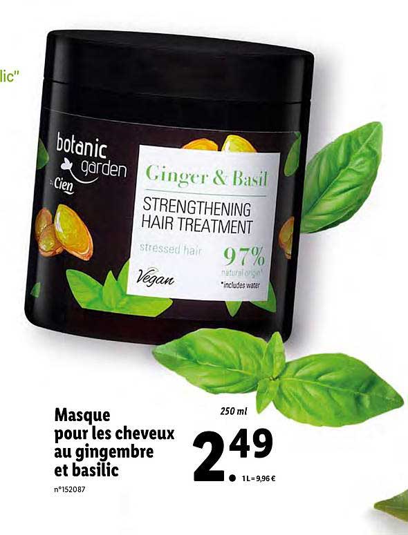 Masque Pour Les Cheveux Au Gingembre Et Basilic
