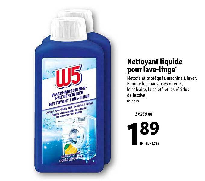 nettoyant liquide pour lave linge