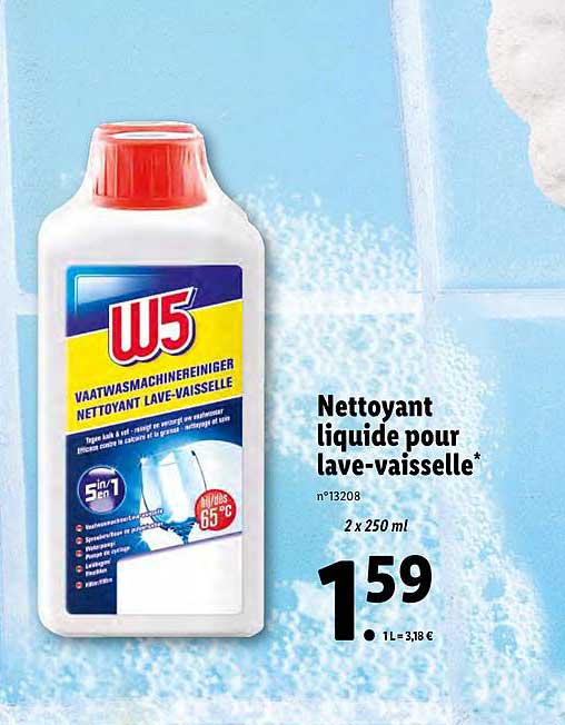 nettoyant liquide pour lave vaisselle