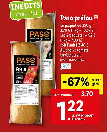 Paso Préfou -67% Sur Le 2ème