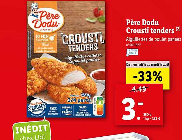 père dodu crousti tenders
