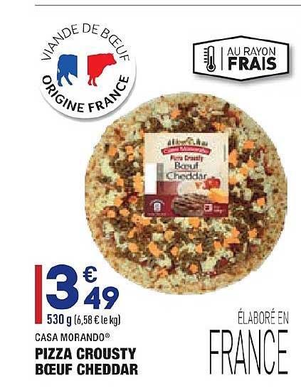 pizza crousty bœuf cheddar casa morando