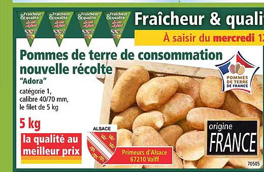 Pommes De Terre De Consommation Nouvelle Récolte Adora