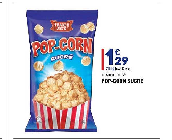 pop corn sucré trader joe's