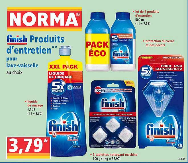 produits d'entretien finish