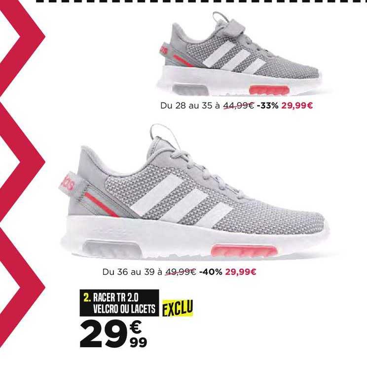 racer tr 2.0 velcro ou lacets