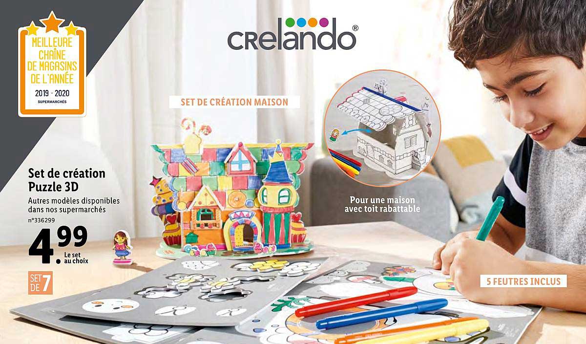 set de création puzzle 3d crelando