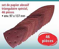set de papier abrasif triangulaire spécial