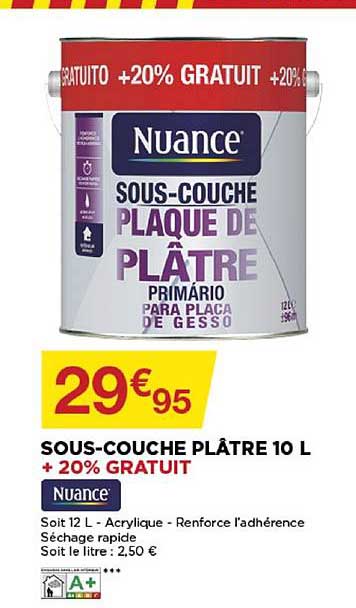 sous couche plâtre 10 l nuance