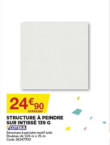 Structure à Peindre Sur Intissé 139 G Coteka