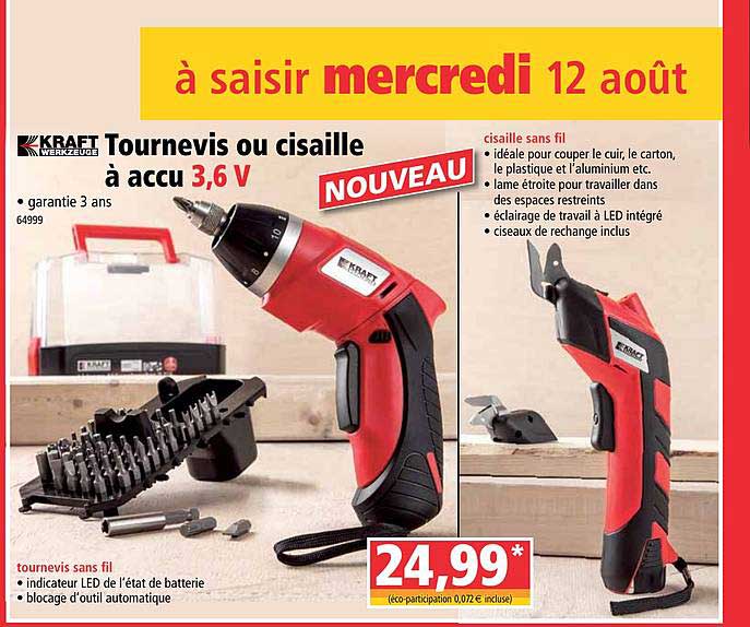 tournevis ou cisaille à accu