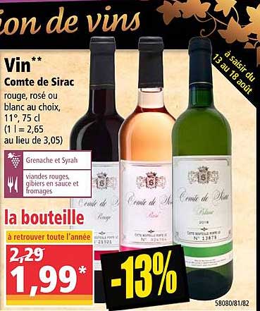 vin compte de sirac