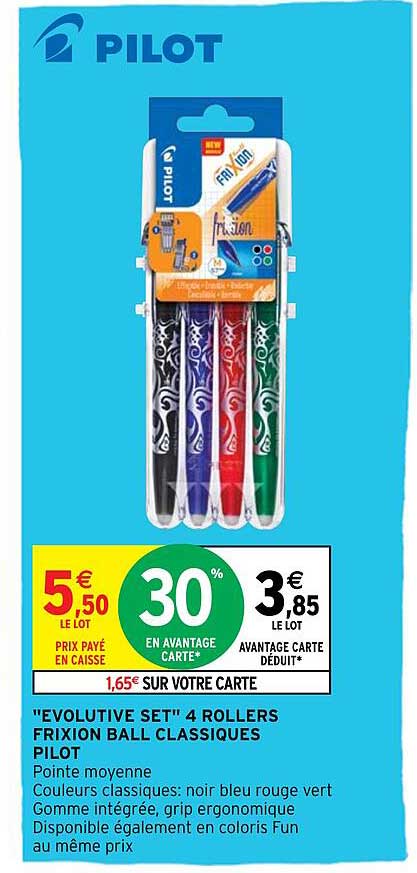 "évolutive Set" 4 Rollers Frixion Ball Classiques Pilot