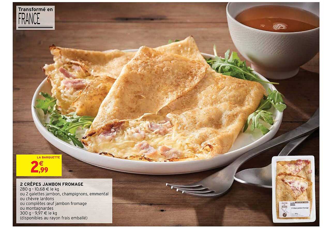 2 Crêpes Jambon Fromage