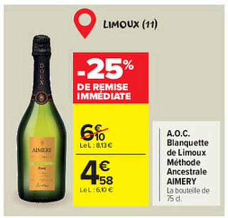 a.o.c. blanquette de limoux méthode ancestrale aimery