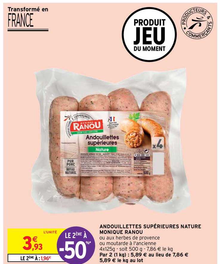 andouillettes supérieures nature monique ranou