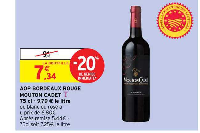 aop bordeaux rouge mouton cadet