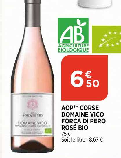 aop corse domaine vico forca di pero rosé bio
