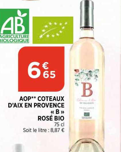 Aop Coteaux D'aix En Provence «b» Rosé Bio