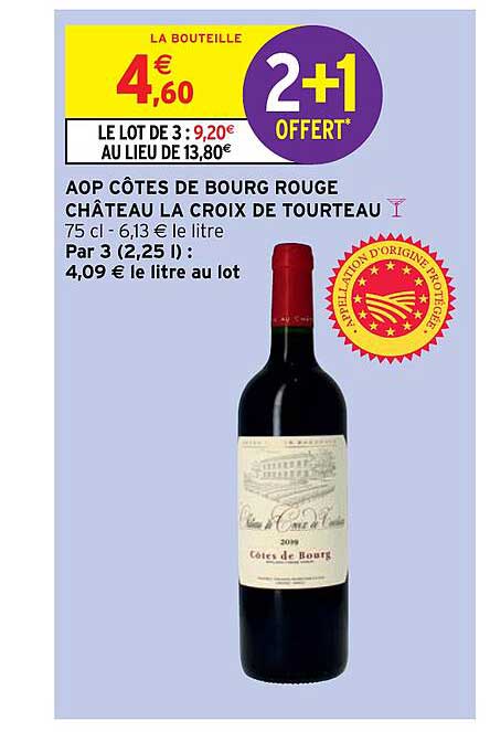 aop côtes de bourg rouge château la croix de tourteau
