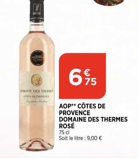 aop côtes de provence domaine des thermes rosé