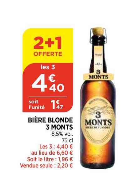 bière blonde 3 monts