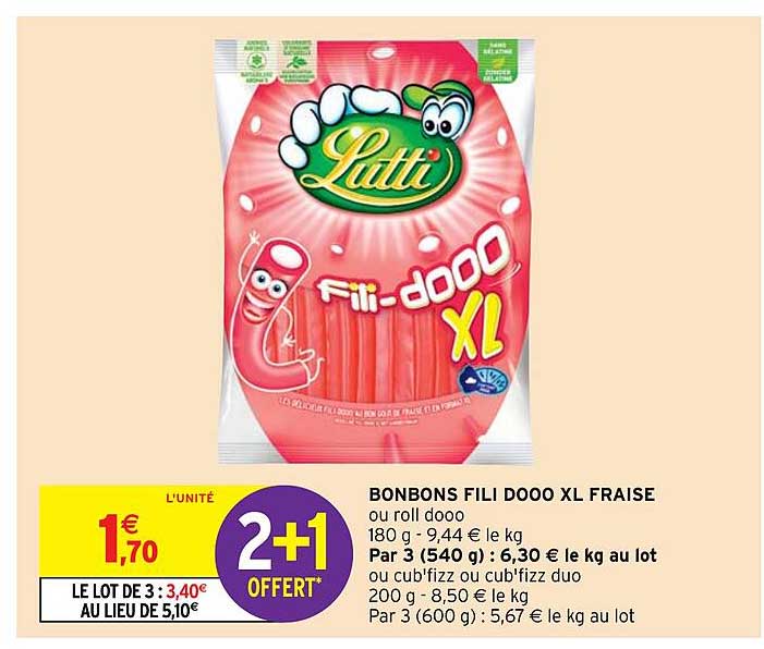 bonbons fili dooo xl fraise