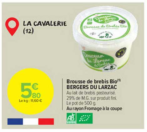 brousse de brebis bio bergers du larzac