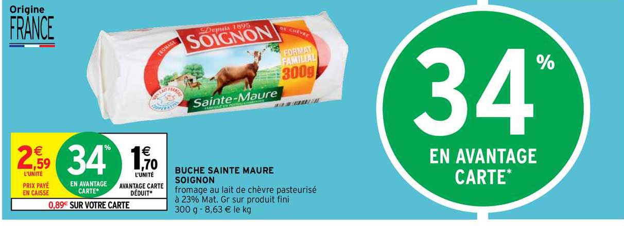 bûche sainte maure soignon