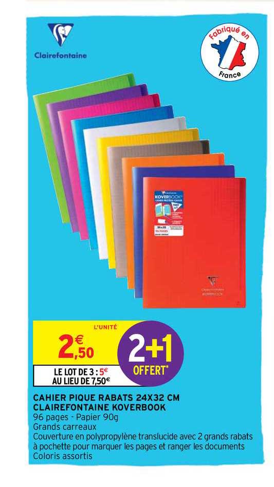 Cahier Pique Rabats 24 X 32 Cm Clairefontaine Koverbook