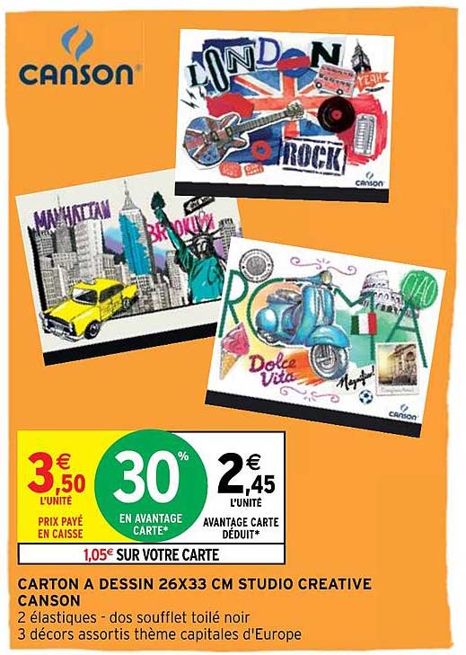 Carton à Dessin 26 X 33 Cm Studio Créative Canson