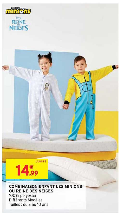Combinaison Enfant Les Minions Ou Reines Des Neiges