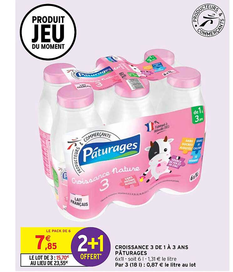 Croissance 3 E 1 à 3 Ans Pâturages