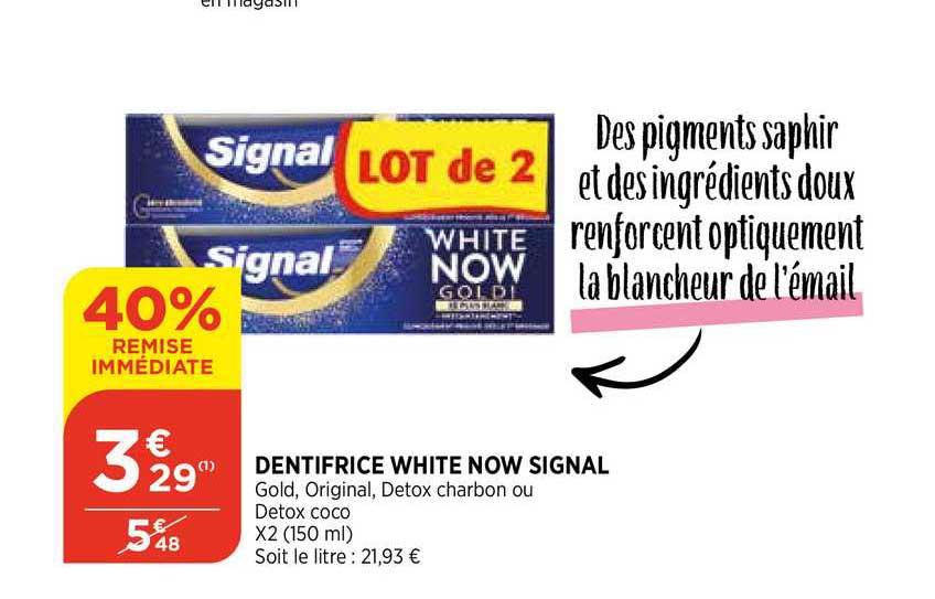 Dentifrice White Now Signal