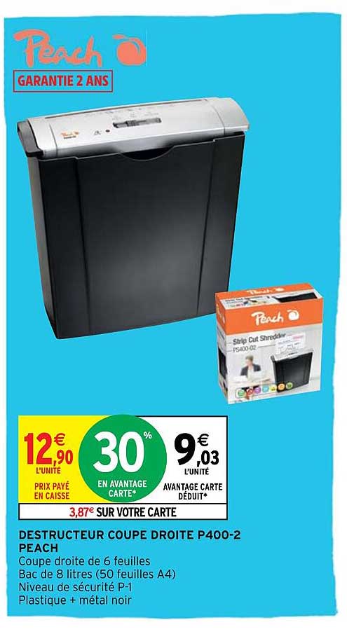 Destructeur Coupe Droite P400-2 Peach