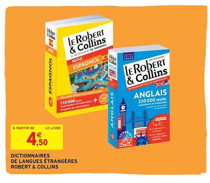 dictionnaires de langues étrangères robert & collins